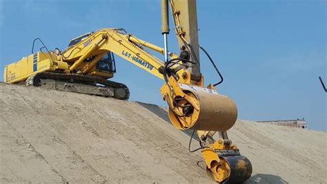 roller compactor attachment for excavator